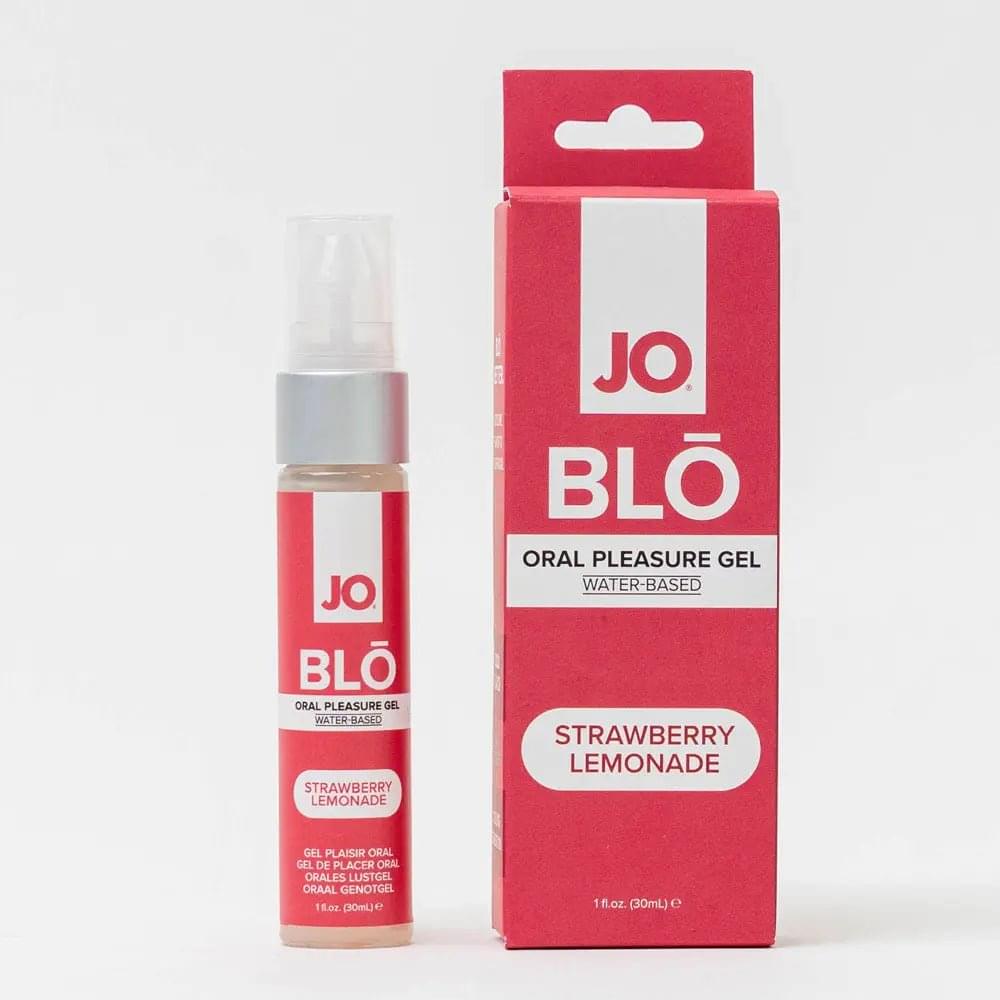 JO Blo Strawberry Lemonade - Strawberry Lemonade Flavoured Oral Pleasure Gel - 30 ml Bottle JO Discreet Intimate Essentials.