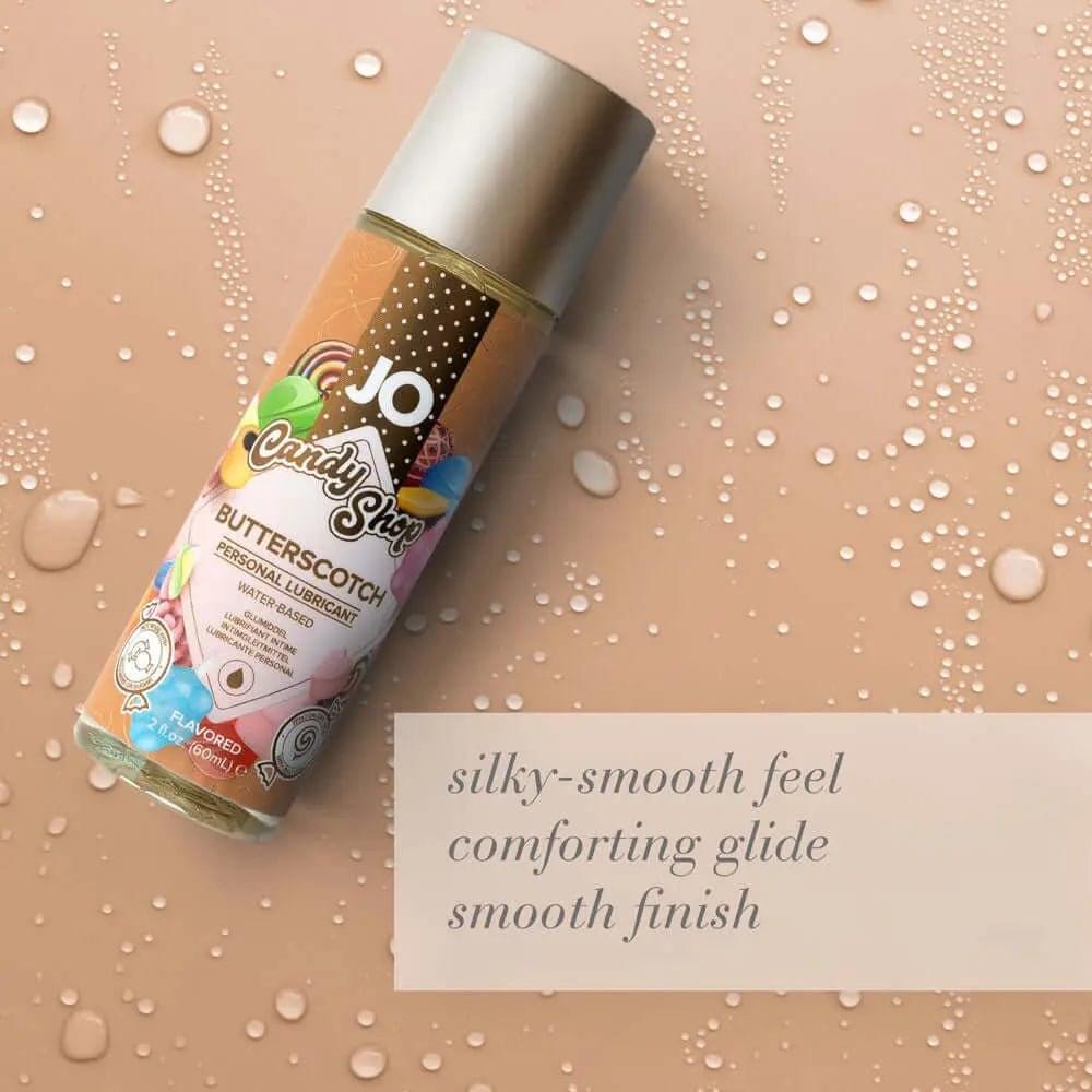 JO Candy Shop Butterscotch Lube  - 60 mL - Butterscotch Flavoured Water Based Lubricant - 60 ml Bottle JO Discreet Intimate Essentials.