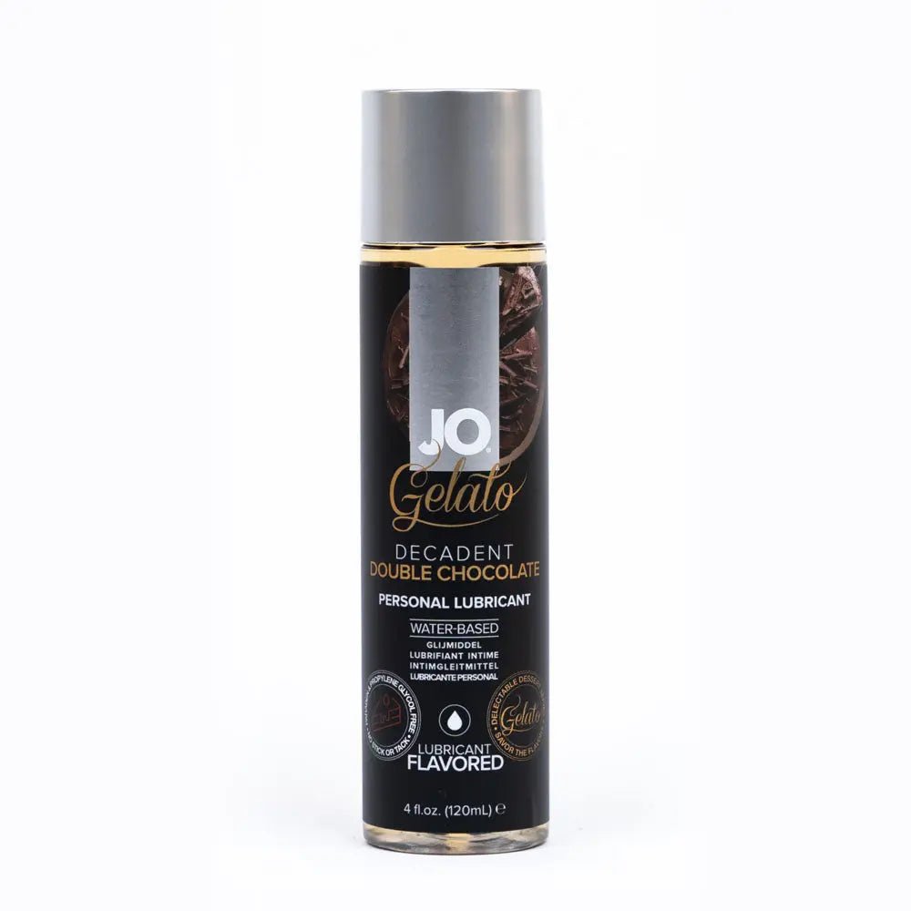 Shop affordable quality JO Gelato Decadent Double Chocolate Lubricant - 120 mL - Chocolate Flavoured Water Based Lubricant - 120 ml Bottle - Discreet Intimate Essentials - LOTIONS & LUBES - JO