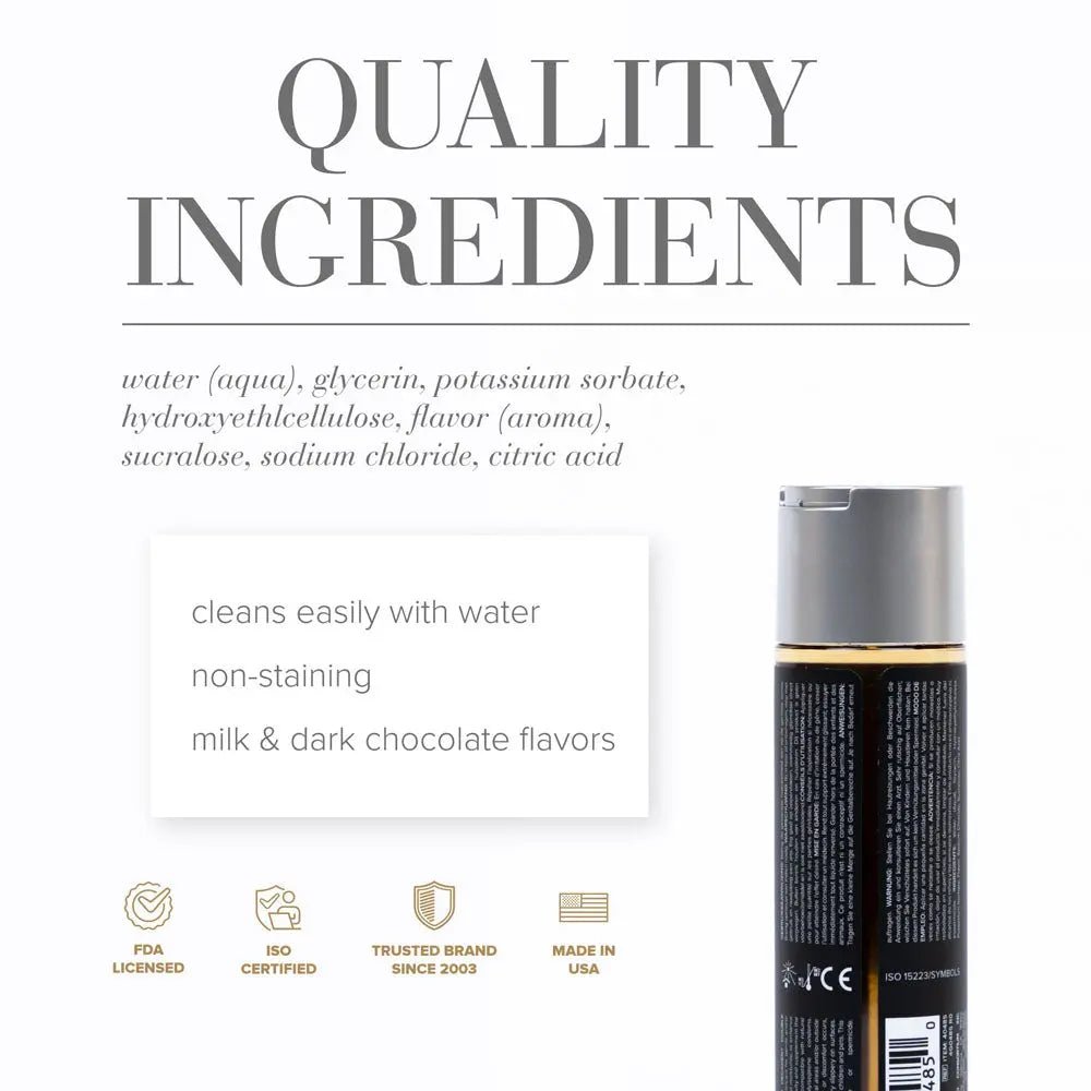 Shop affordable quality JO Gelato Decadent Double Chocolate Lubricant - 120 mL - Chocolate Flavoured Water Based Lubricant - 120 ml Bottle - Discreet Intimate Essentials - LOTIONS & LUBES - JO