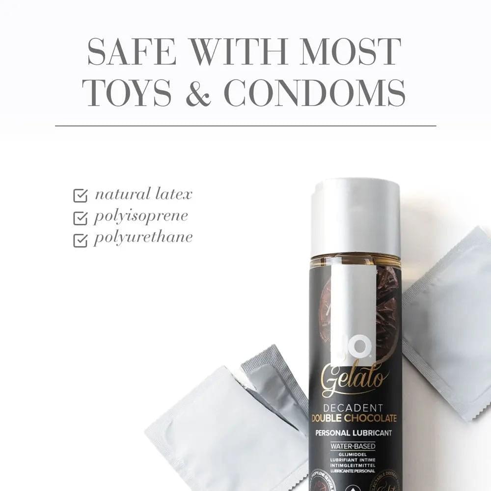 JO Gelato Decadent Double Chocolate Lubricant - 120 mL - Chocolate Flavoured Water Based Lubricant - 120 ml Bottle JO Discreet Intimate Essentials.