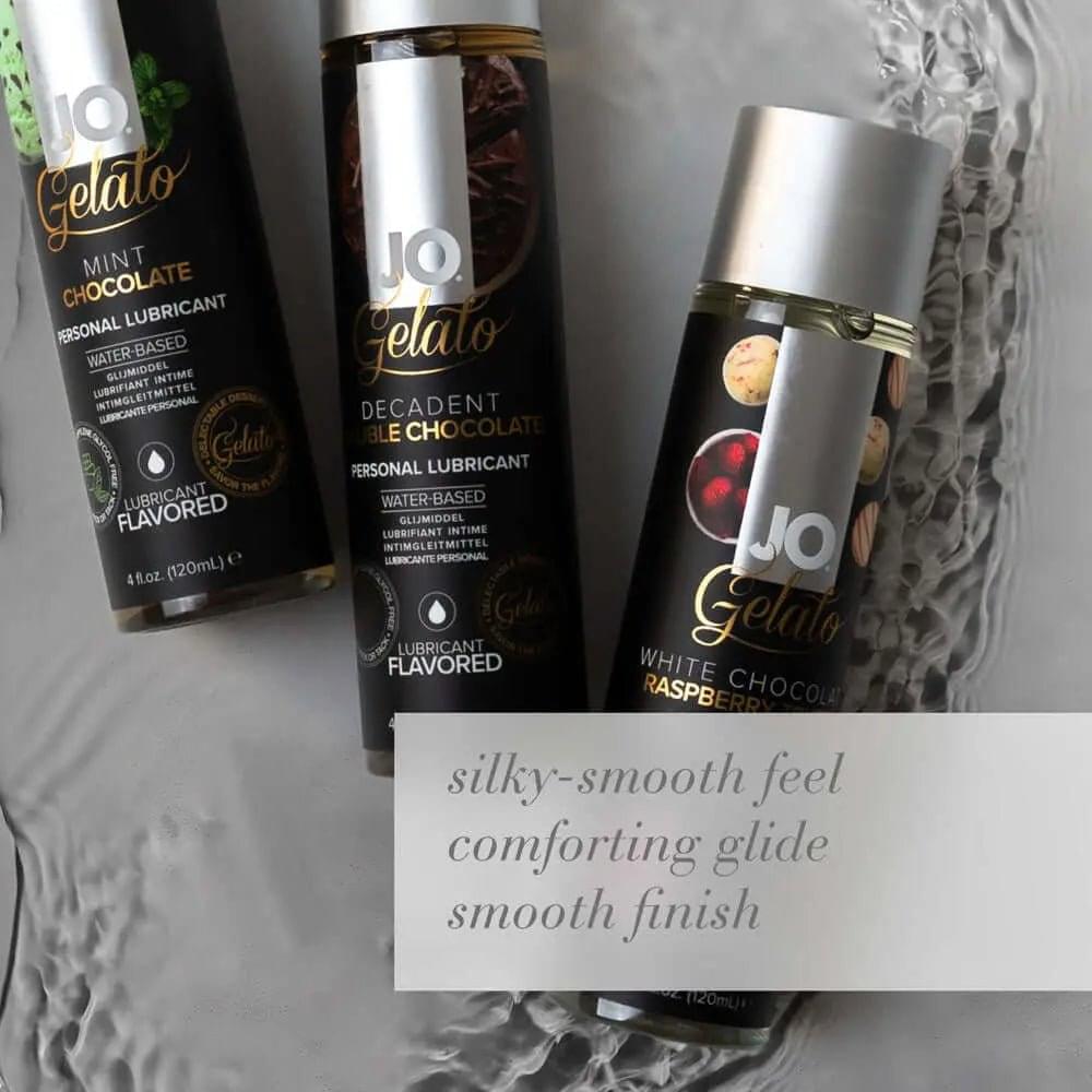 JO Gelato Decadent Double Chocolate Lubricant - 30 mL - Chocolate Flavoured Water Based Lubricant - 30 ml Bottle JO Discreet Intimate Essentials.