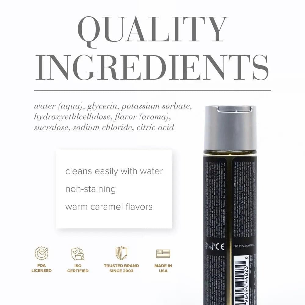 JO Gelato Salted Caramel Lube - 120 mL - Salted Caramel Flavoured Water Based Lubricant - 120 ml JO Discreet Intimate Essentials.