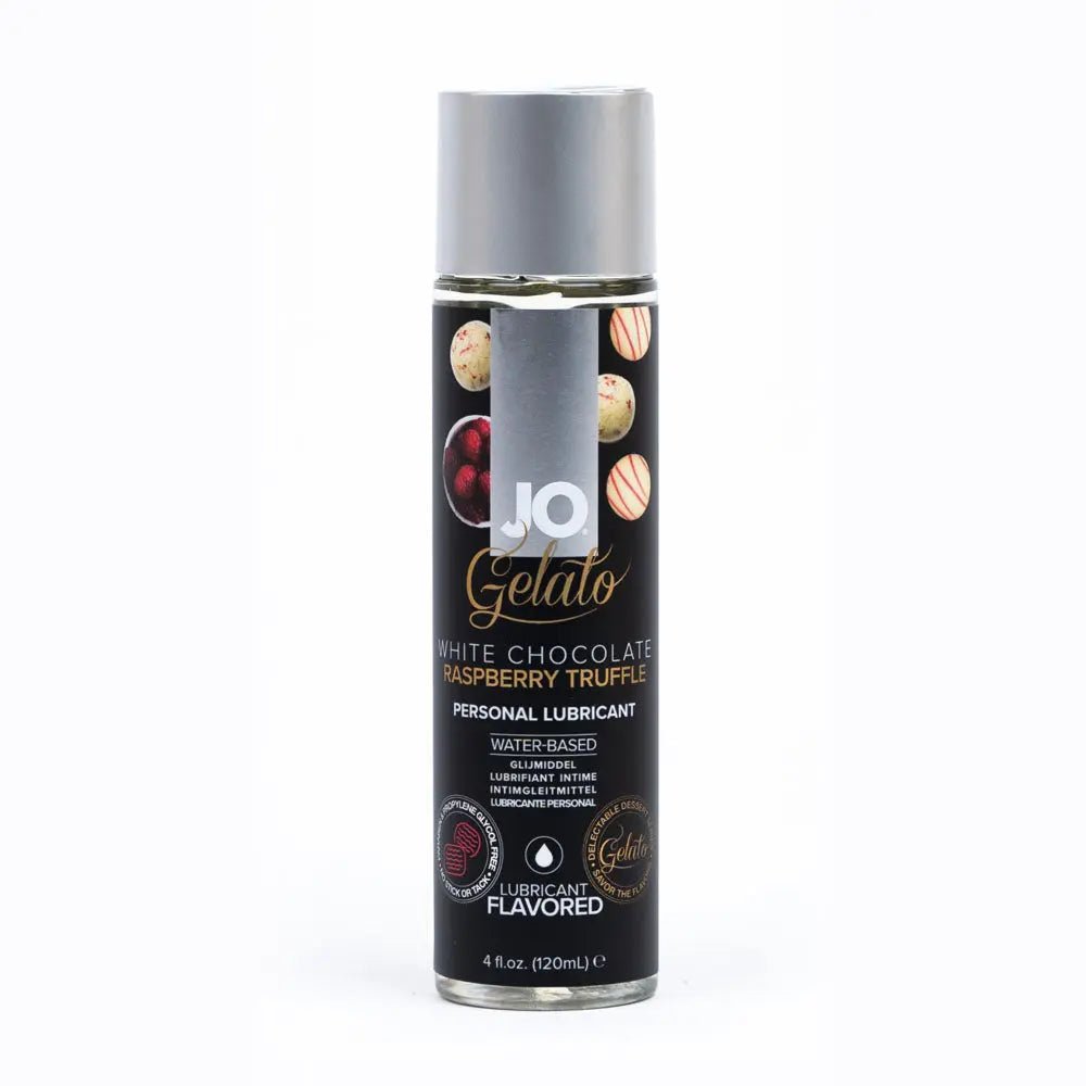 Shop affordable quality JO Gelato White Chocolate Raspberry Lube - 120 mL - White Chocolate Raspberry Flavoured Water Based Lubricant - 120 ml Bottle - Discreet Intimate Essentials - LOTIONS & LUBES - JO