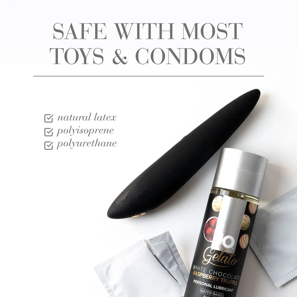 Shop affordable quality JO Gelato White Chocolate Raspberry Lube - 120 mL - White Chocolate Raspberry Flavoured Water Based Lubricant - 120 ml Bottle - Discreet Intimate Essentials - LOTIONS & LUBES - JO