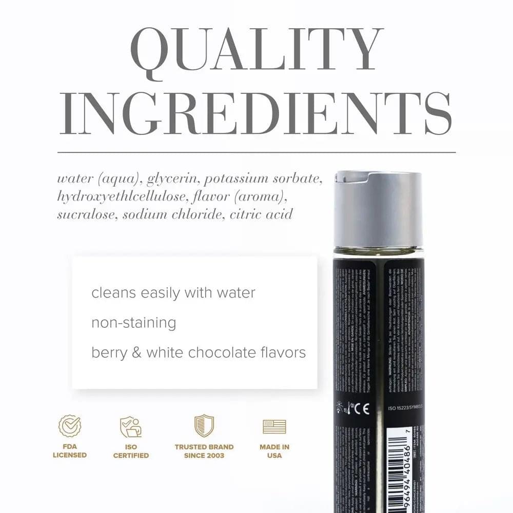 JO Gelato White Chocolate Raspberry Lube - 120 mL - White Chocolate Raspberry Flavoured Water Based Lubricant - 120 ml Bottle JO Discreet Intimate Essentials.