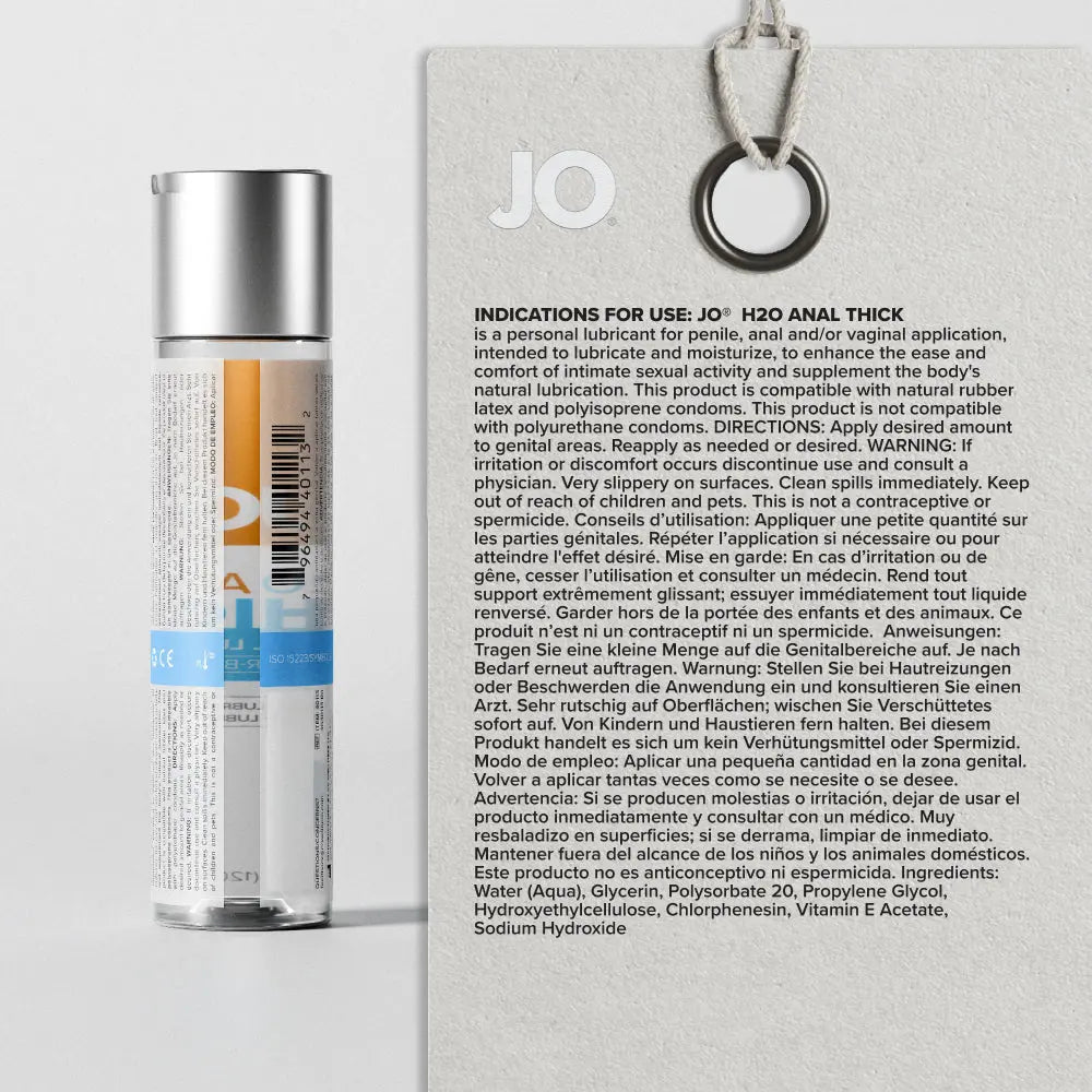 Shop affordable quality JO H2O Anal Thick Lube - 60 mL - Thick Water Based Anal Lubricant - 60 ml Bottle - Discreet Intimate Essentials - LOTIONS & LUBES - JO