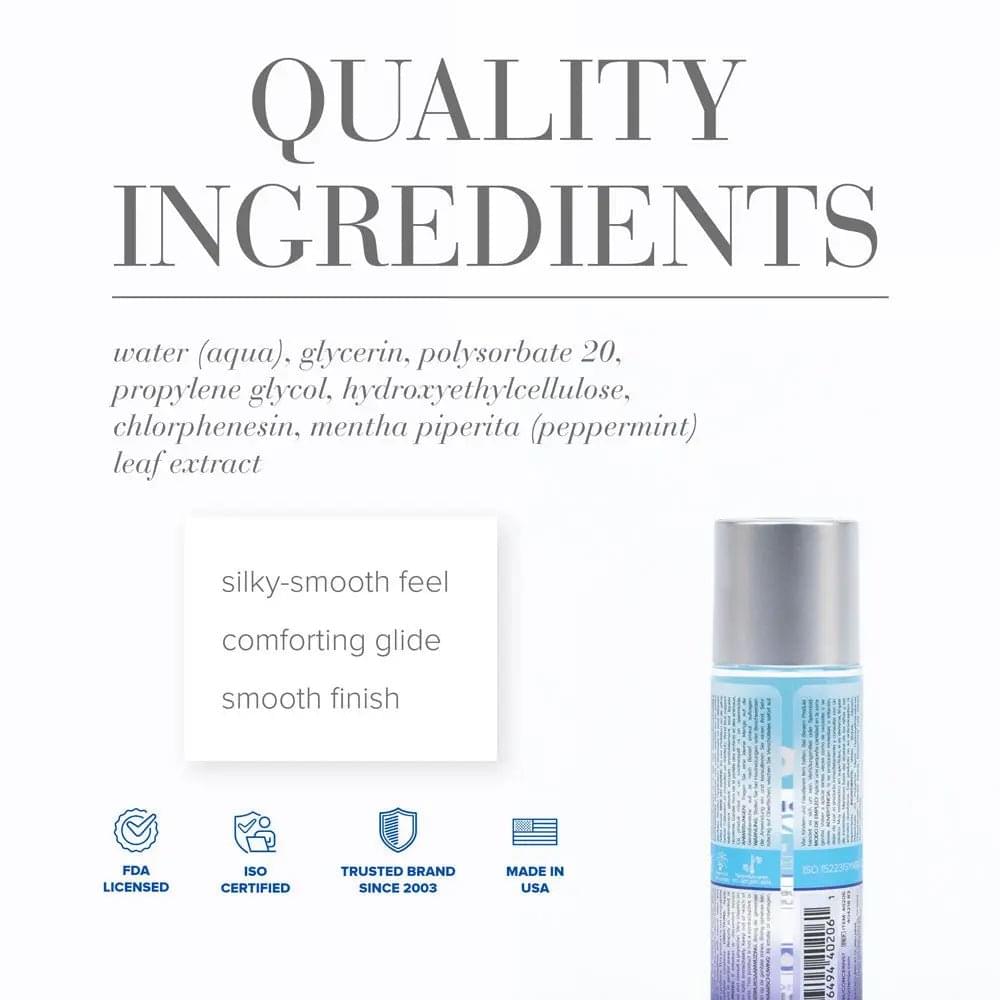JO H2O Cooling Lube - 60 mL - Water Based Cooling Lubricant - 60 ml Bottle JO Discreet Intimate Essentials.