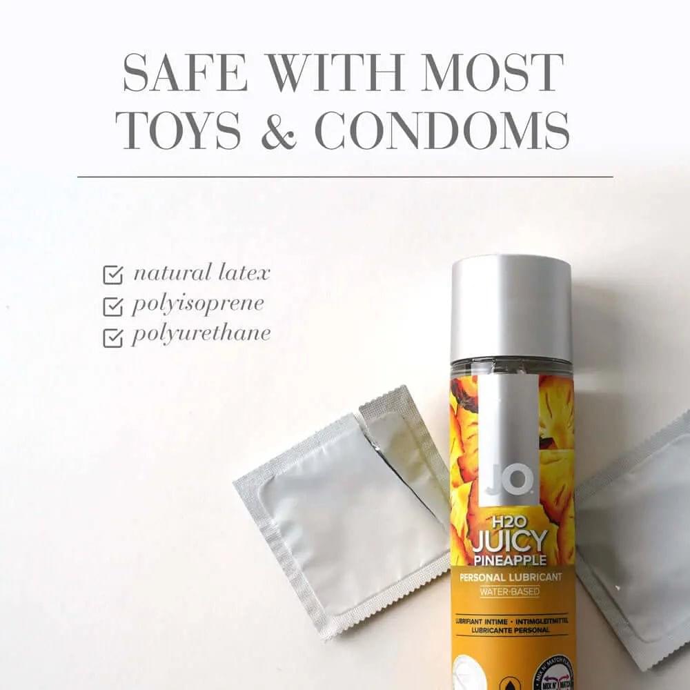 JO H2O Juicy Pineapple Lube - 30 mL - Pineapple Flavoured Water Based Lubricant - 30 ml Bottle JO Discreet Intimate Essentials.