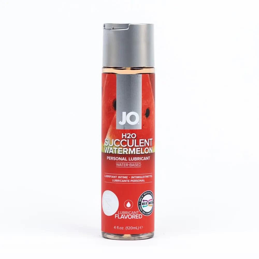 JO H2O Succulent Watermelon Lube - 120 mL - Watermelon Flavoured Water Based Lubricant - 120 ml Bottle JO Discreet Intimate Essentials.