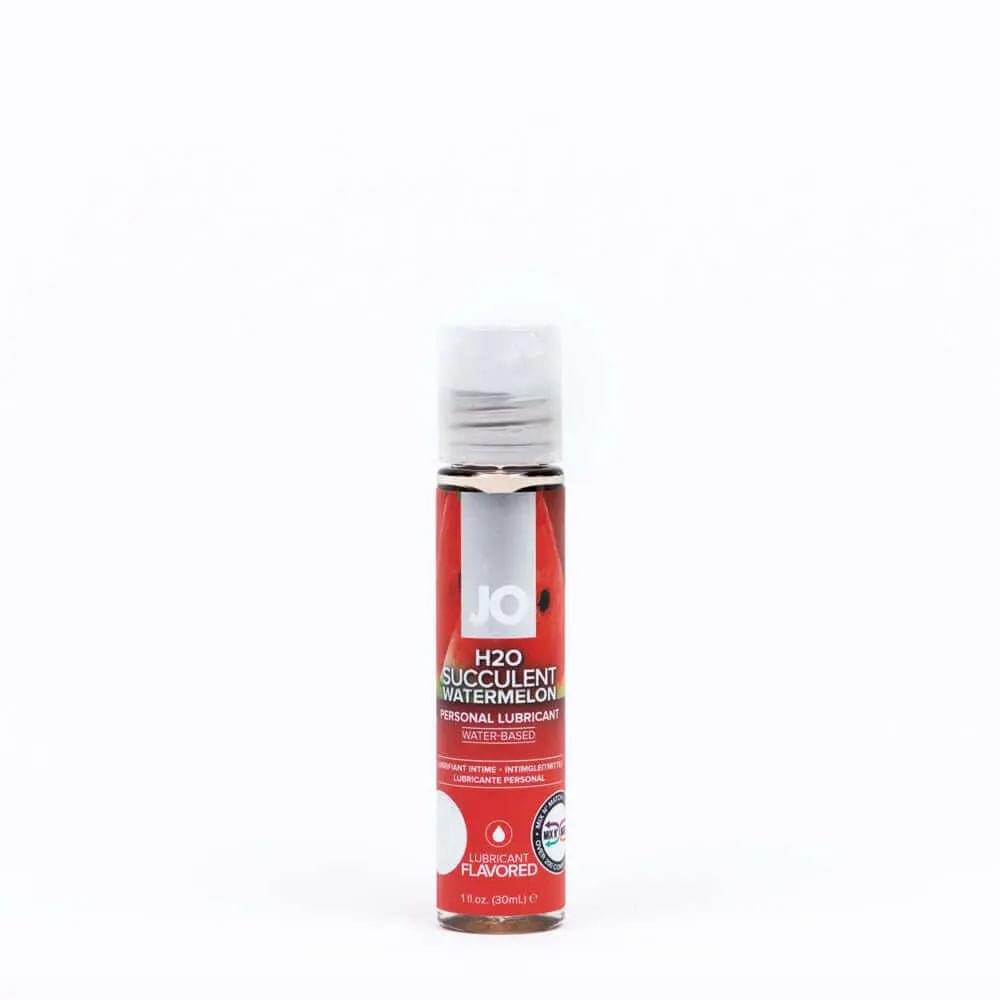JO H2O Succulent Watermelon Lube - 30 mL - Watermelon Flavoured Water Based Lubricant - 30 ml Bottle JO Discreet Intimate Essentials.