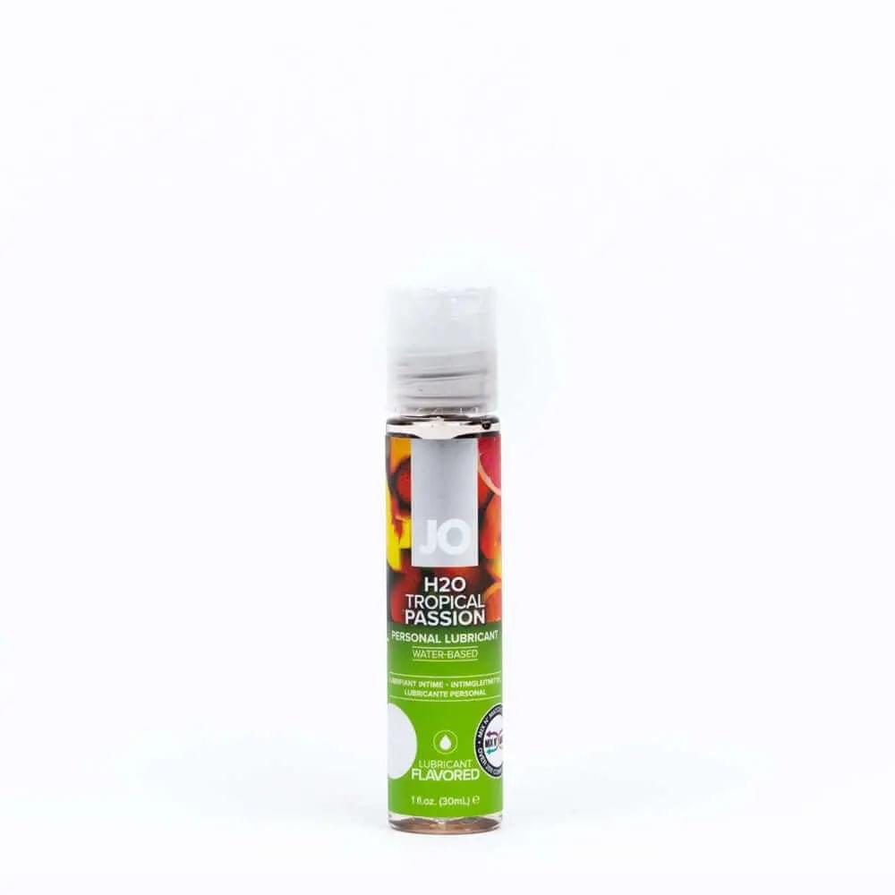 JO H2O Tropical Passion Lube - 30 mL - Tropical Flavoured Water Based Lubricant - 30 ml Bottle JO Discreet Intimate Essentials.