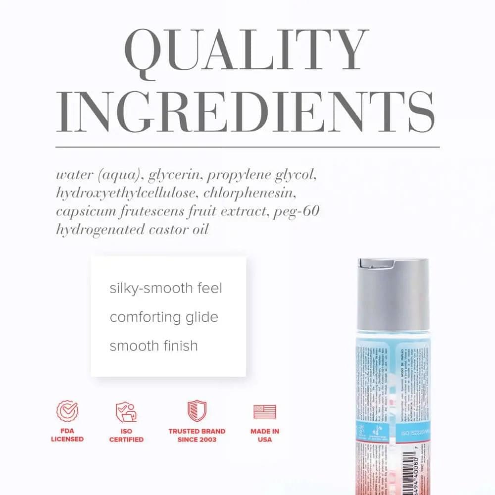 JO H2O Warming Lube - 60 mL - Water Based Warming Lubricant - 60 ml Bottle JO Discreet Intimate Essentials.