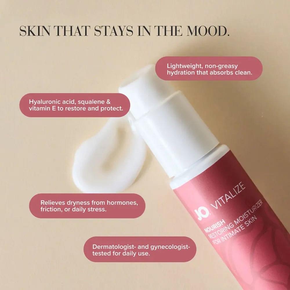 JO Vitalize - Nourish Restoring Moisturiser - 60 ml Bottle JO Discreet Intimate Essentials.