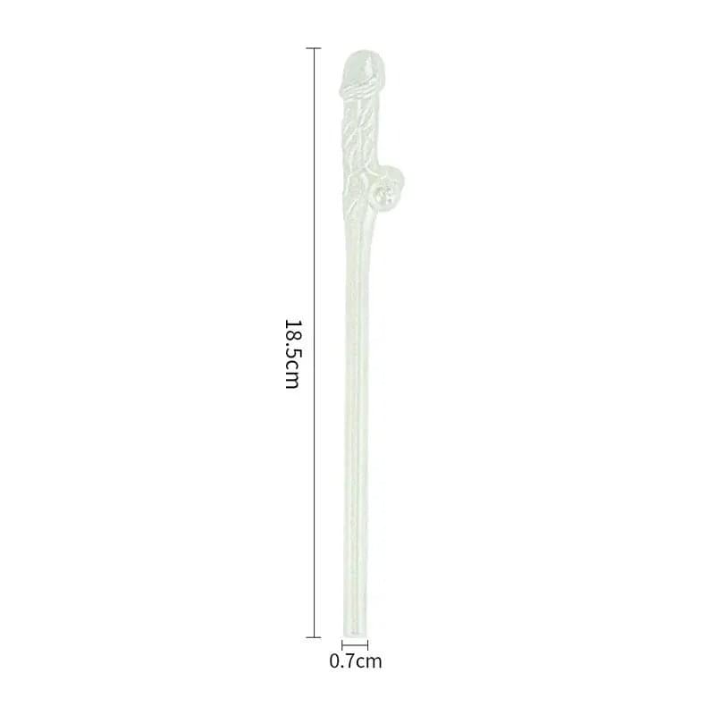 Jokes & Parties Glow In The Dark Willy Straws - Glow in Dark Dicky Straws - Set of 9 Lovetoy Discreet Intimate Essentials.