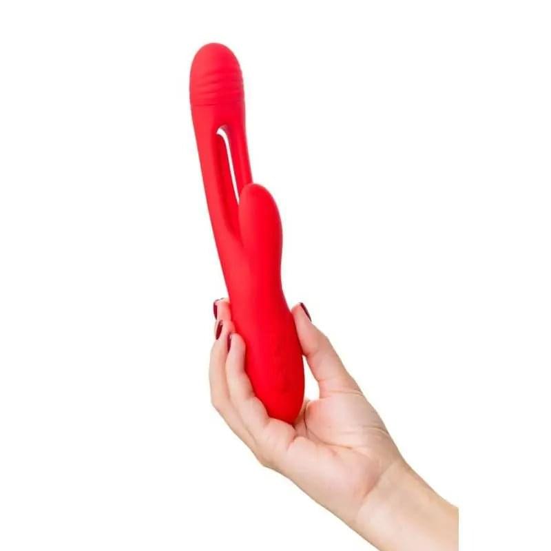 JOS Patti Moving Tongue Rabbit Vibrator Red JOS Discreet Intimate Essentials.