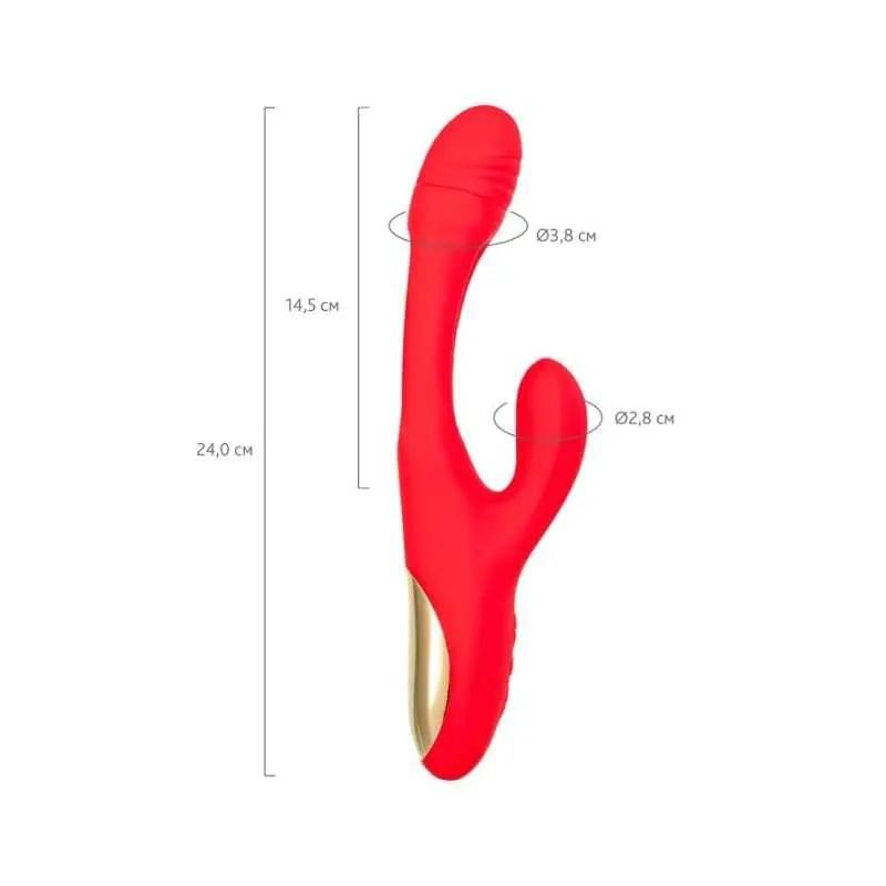 JOS Patti Moving Tongue Rabbit Vibrator Red JOS Discreet Intimate Essentials.