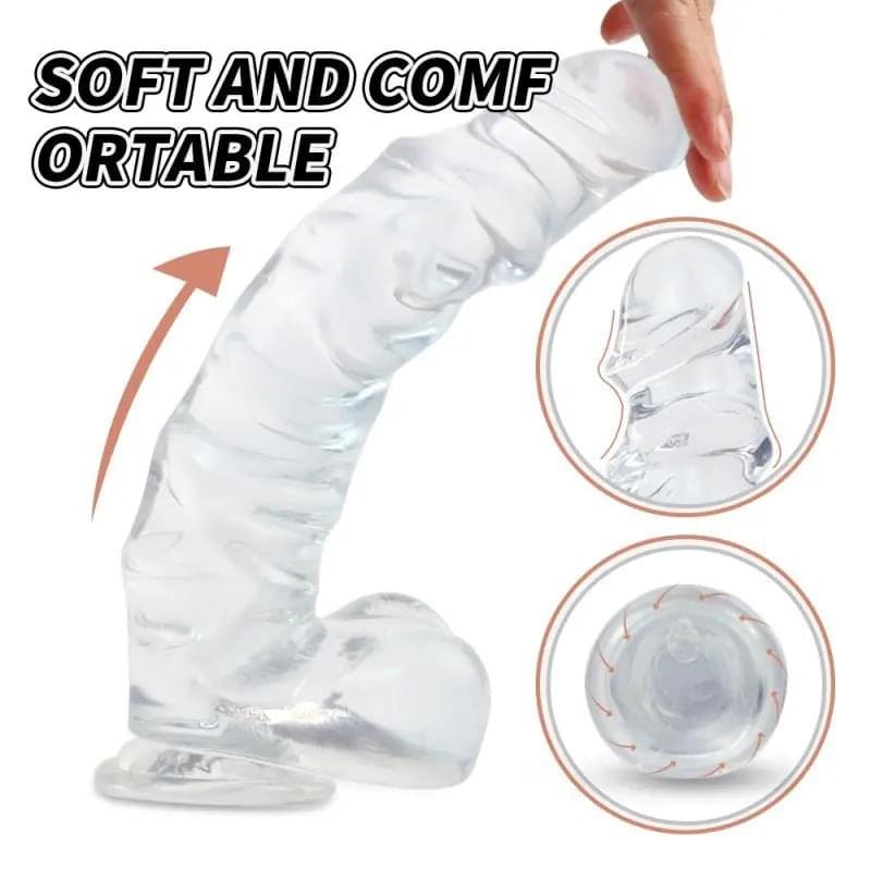 Kennard Dong w Balls Clear L S-Hande Discreet Intimate Essentials.