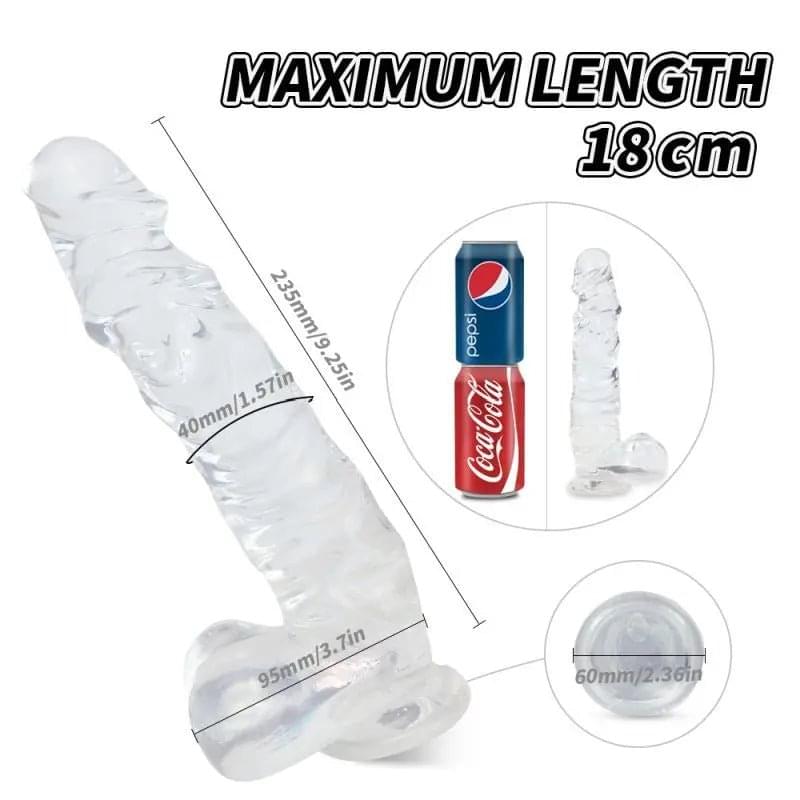 Kennard Dong w Balls Clear L S-Hande Discreet Intimate Essentials.