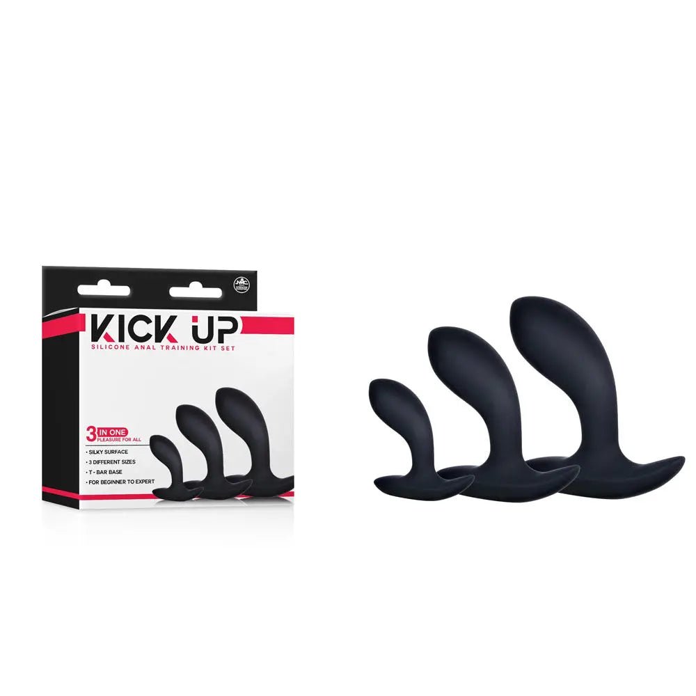 Shop affordable quality Kick Up Anal Trainer Set - Butt Plugs - Set of 3 Sizes - Discreet Intimate Essentials - ANAL TOYS - Excellent Power