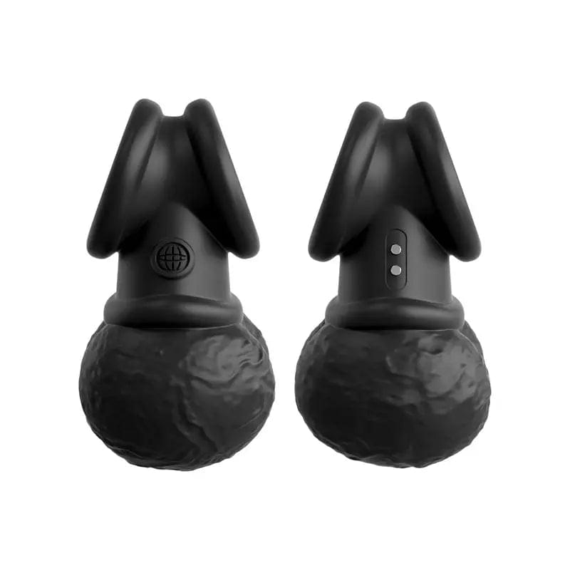 King Cock Elite The Crown Jewels Vibrating Silicone Balls -  USB Rechargeable Vibrating Cock Ring Pipedream Discreet Intimate Essentials.