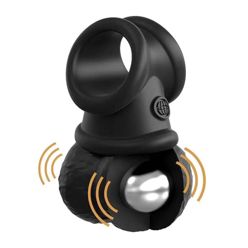 King Cock Elite The Crown Jewels Vibrating Silicone Balls -  USB Rechargeable Vibrating Cock Ring Pipedream Discreet Intimate Essentials.