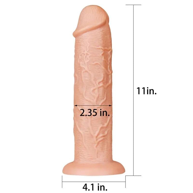 King Size 11'' Realistic Dildo -  28 cm Dong Lovetoy Discreet Intimate Essentials.