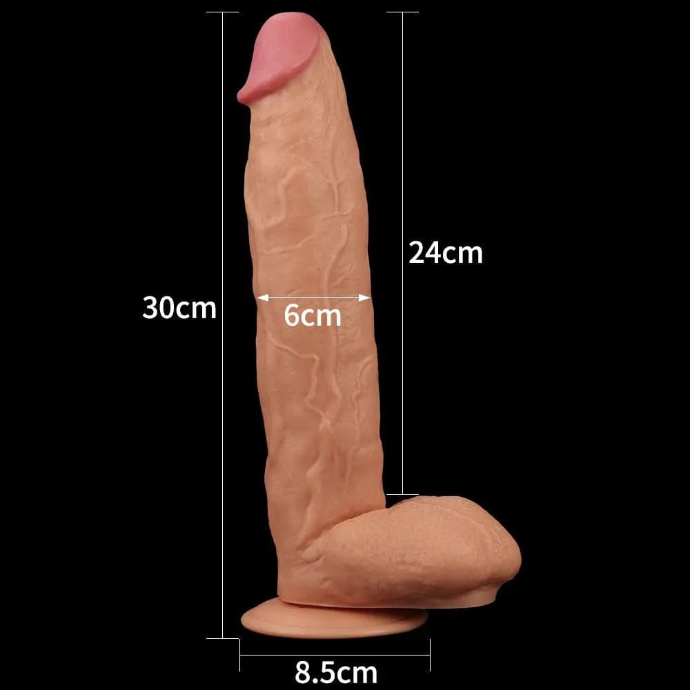 King Size 11'' Realistic Dildo -  29.5 cm Dong Lovetoy Discreet Intimate Essentials.