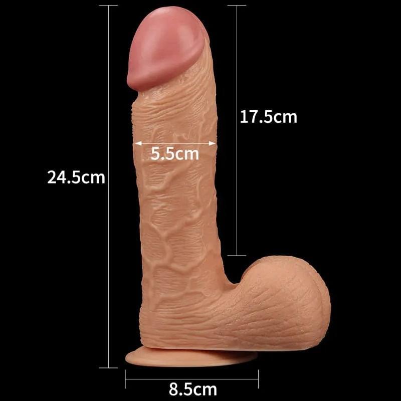 King Size 9'' Realistic Dildo -  23 cm Dong Lovetoy Discreet Intimate Essentials.