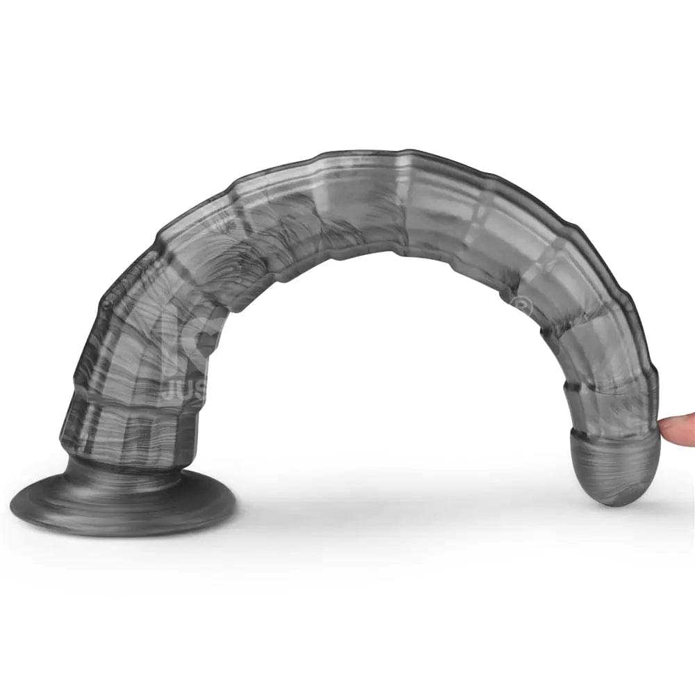 King Sized Vibrating Vibrax Slider - Grey 36.8 cm (14.5'') USB Rechargeable Vibrating Dildo Lovetoy Discreet Intimate Essentials.
