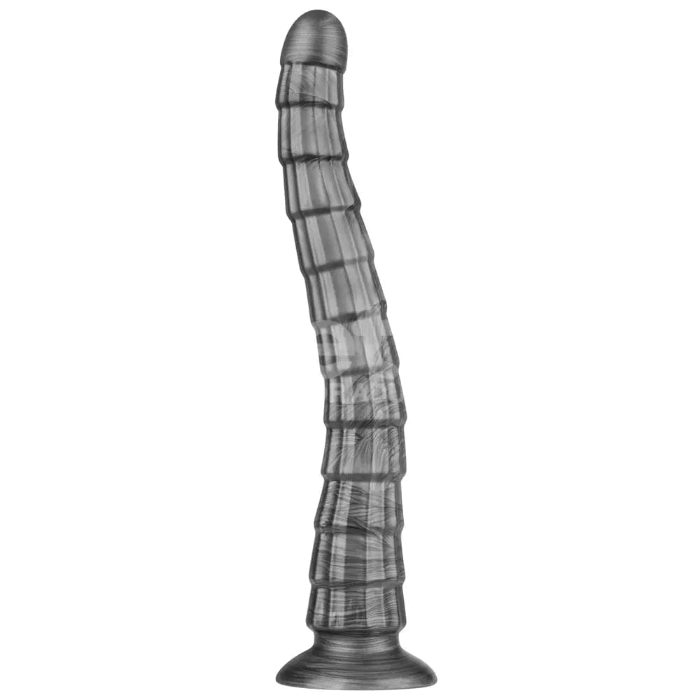 King Sized Vibrating Vibrax Slider - Grey 36.8 cm (14.5'') USB Rechargeable Vibrating Dildo Lovetoy Discreet Intimate Essentials.