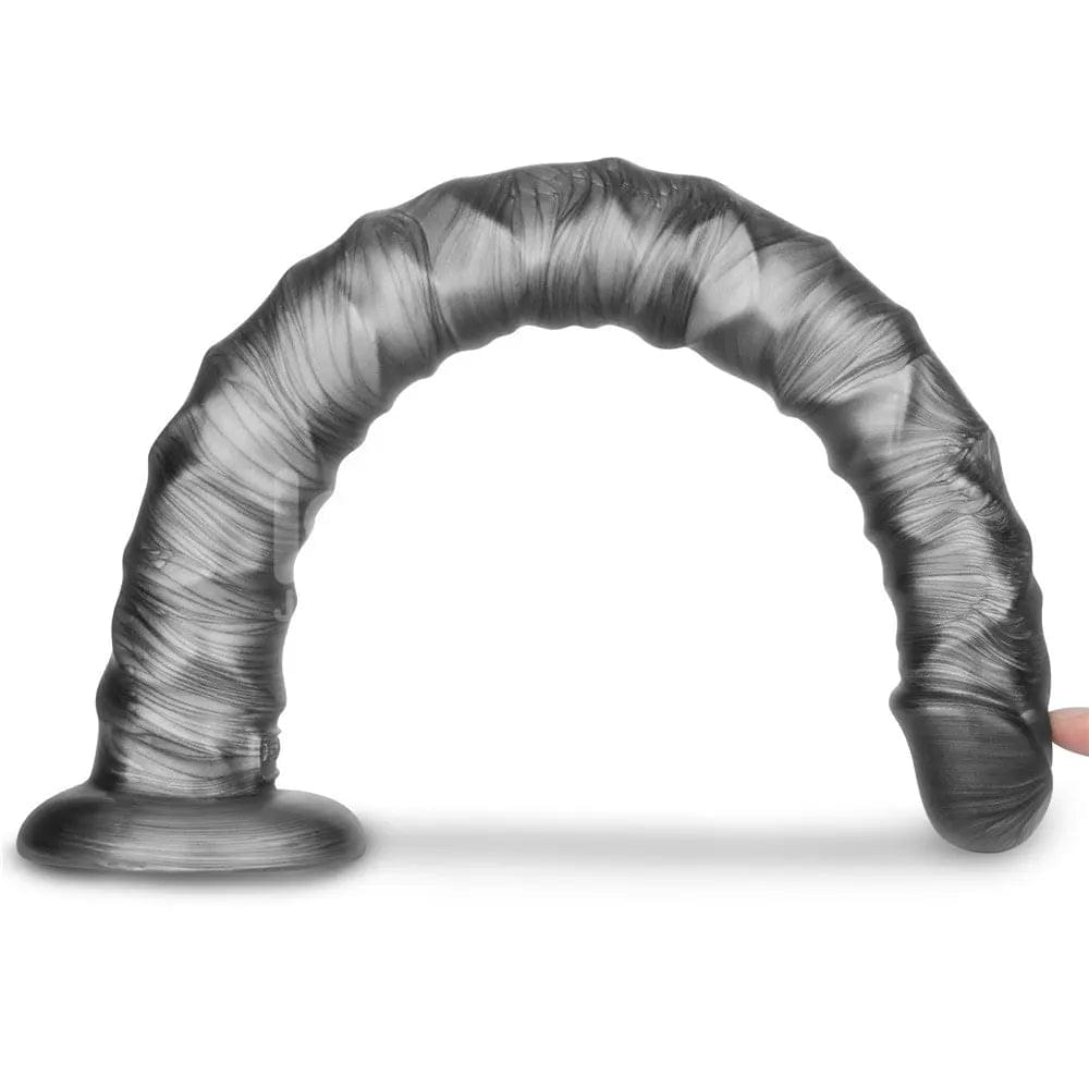 King Sized Vibrating Vibrax Slider - Grey 40.8 cm (16'') USB Rechargeable Vibrating Dildo Lovetoy Discreet Intimate Essentials.