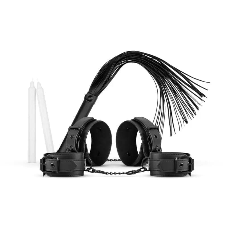 Kinky Bondage Set 5 Pc Black Bedroom Fantasies Discreet Intimate Essentials.