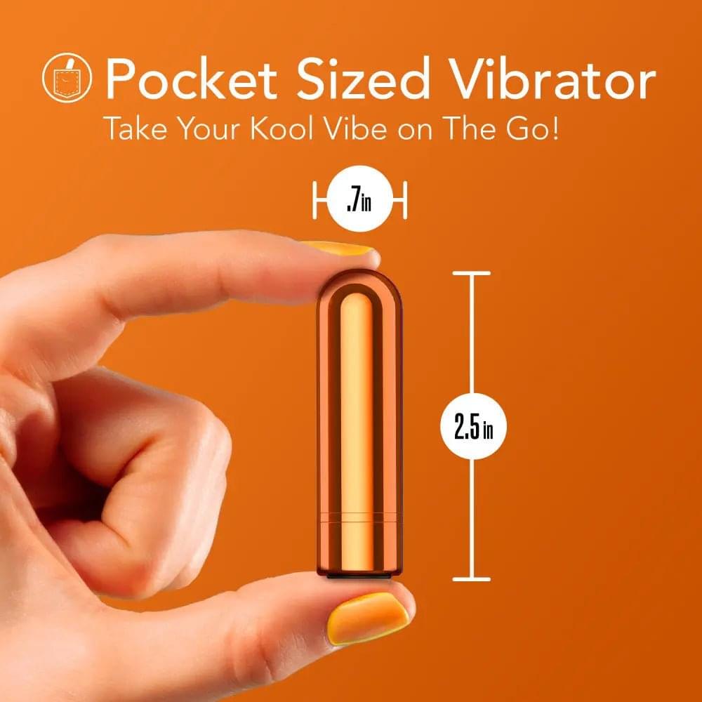 Kool Vibes - Rechargeable Mini Bullet - Tangerine - Orange 6.4 cm USB Rechargeable Bullet Blush Novelties Discreet Intimate Essentials.