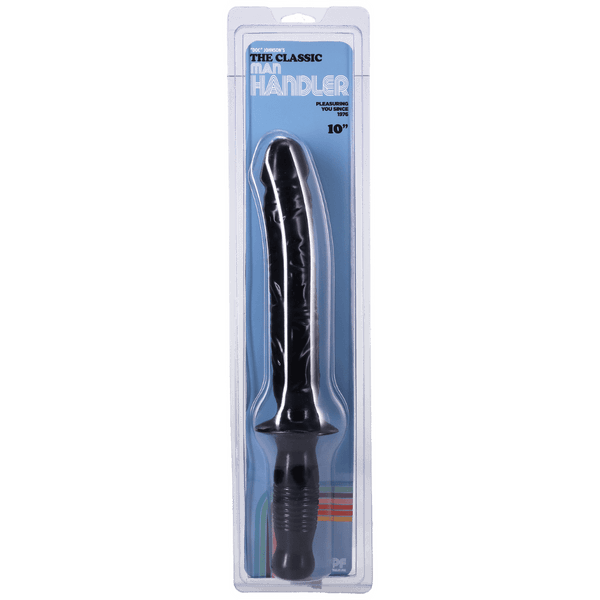 The Classic Manhandler - 10" Dildo Plus Handle (Black)