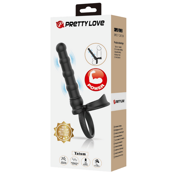 Tatum - Cockring with Anal Probe (Black)