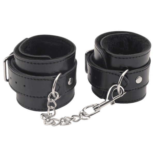 Obey Me Leather Ankle Cuffs (Black)