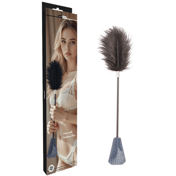 Crop with Feathers (Black)