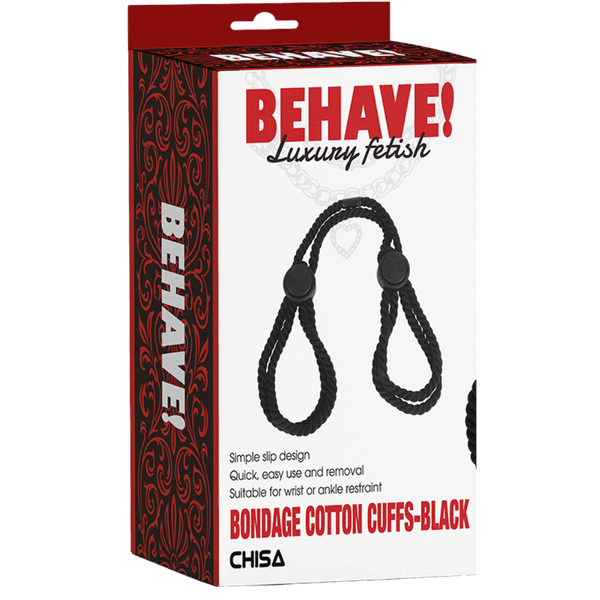 Bondage Cotton Cuffs (Black)