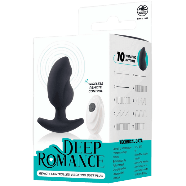 Remote Controlled Vibrating Butt Plug (Black)