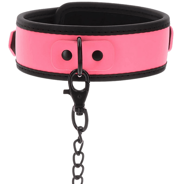 Glow Collar and Chain Leash (Pink)
