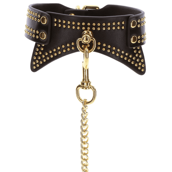 Studded Collar and Leash (Black)