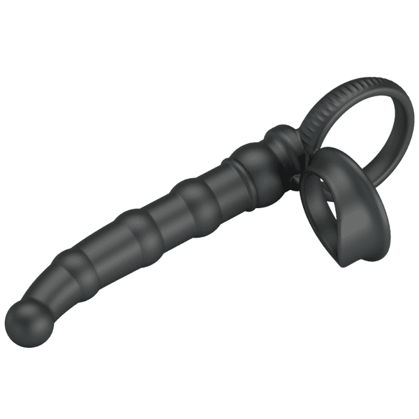 Tatum - Cockring with Anal Probe (Black)