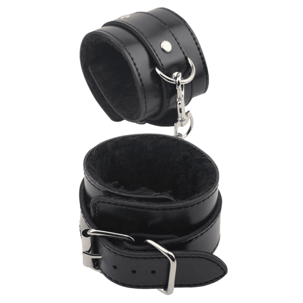 Obey Me Leather Hand Cuffs (Black)