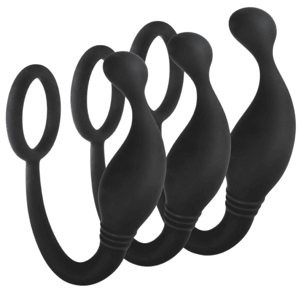 Prostate Plug with Love Ring (3 PCS Set)