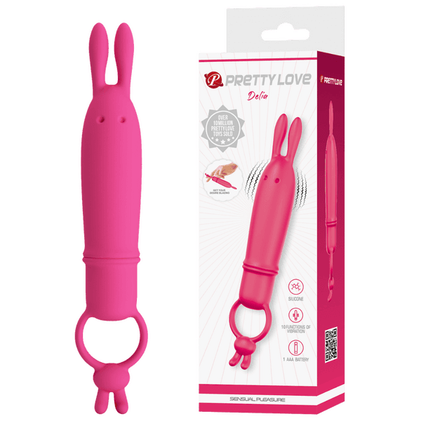 Bunny Finger Vibrator - Delia (Pink)