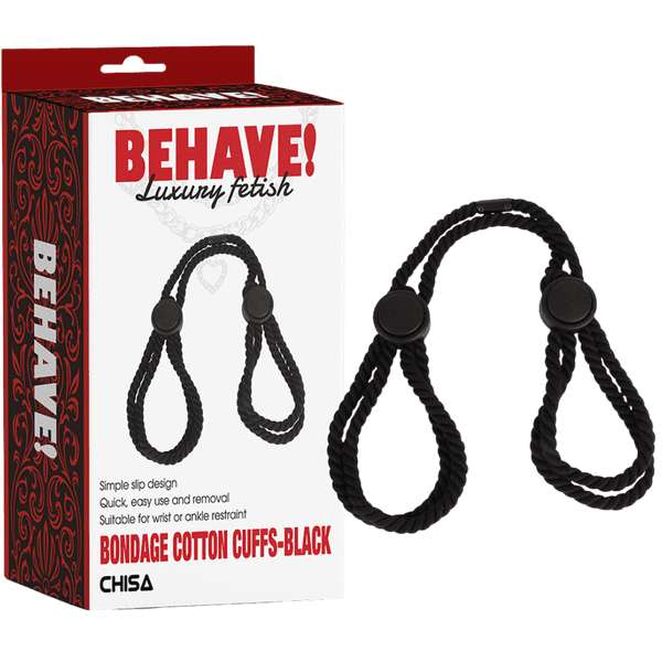 Bondage Cotton Cuffs (Black)