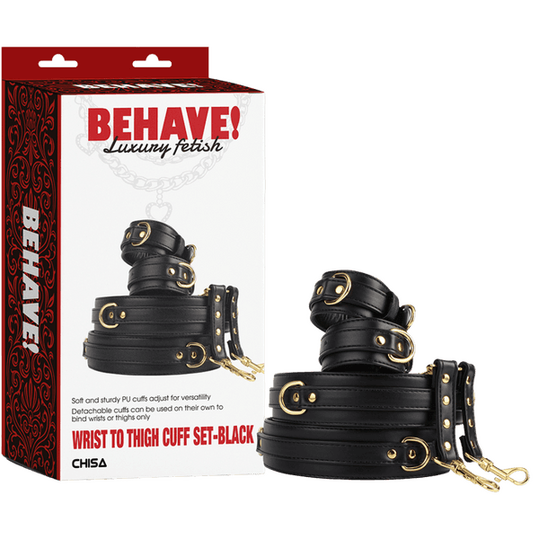 Wrist to Thigh Cuff Set (Black)
