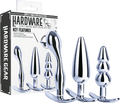 3 in 1 Metal Butt Plug Kit Set (Chrome)