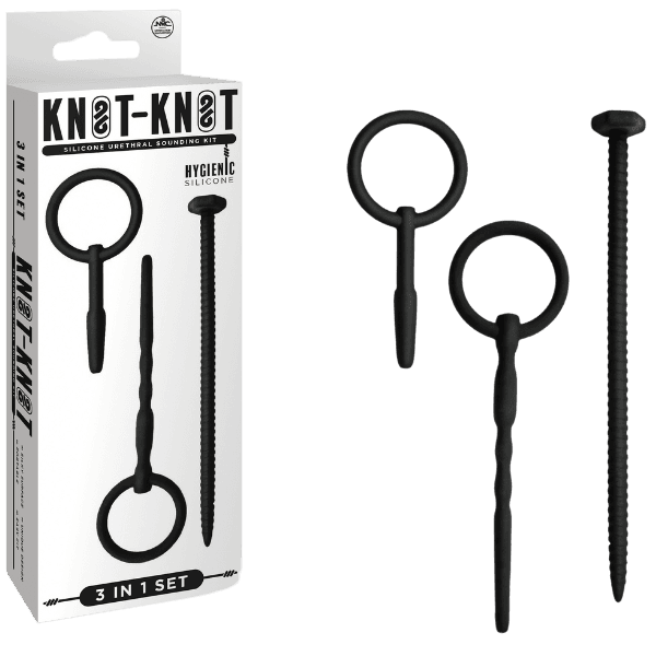 Silicone Urethal Sounding Kit - Screw (Black)